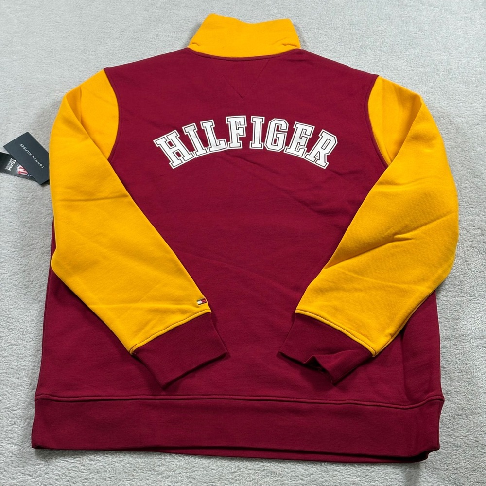 Washington Commanders Tommy Hilfiger Aiden Quarter-Zip Sweatshirt  Burgundy XL - Picture 8 of 11